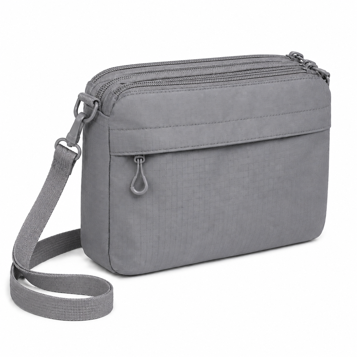 (image for) 2427 Grey Triple Top Zip Ripstop Polyster W Front Zip